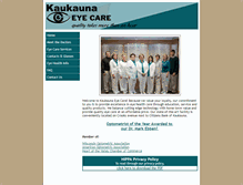 Tablet Screenshot of kaukaunaeyecare.com